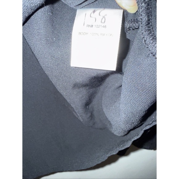 Michael Stars Black Star Blouse XS Semi Sheer Long Sleeves Whimsigoth - Picture 6 of 6